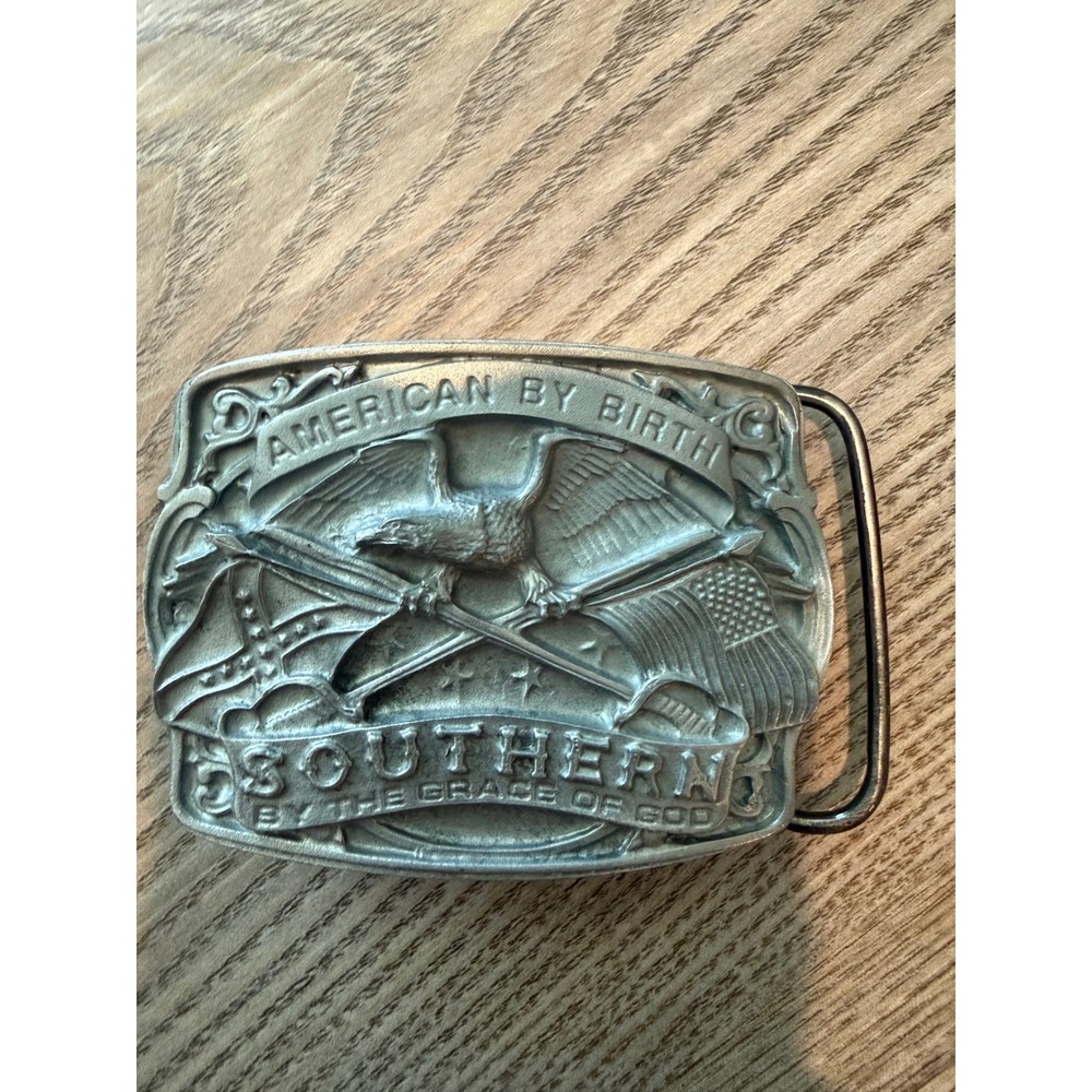 Bergamot Brass Works American By Birth Southern Eagle Belt Buckle  USA